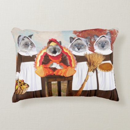 Kittens Thanksgiving Accent Pillow