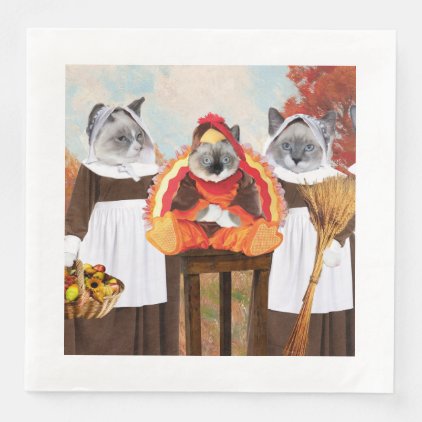 Kittens Thanksgiving Paper Napkins