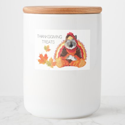 Kittens Thanksgiving Treat Food Container Labels