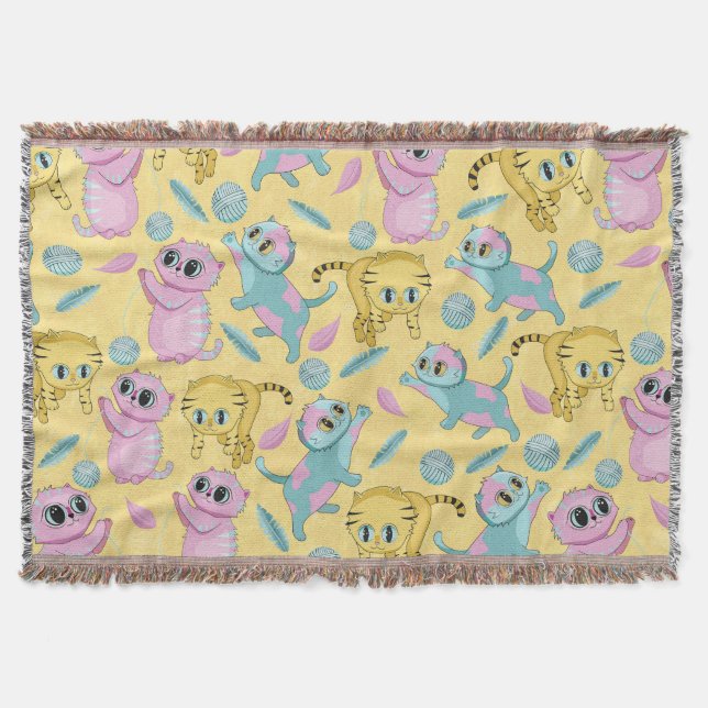 Kittens Throw Blanket (Front)