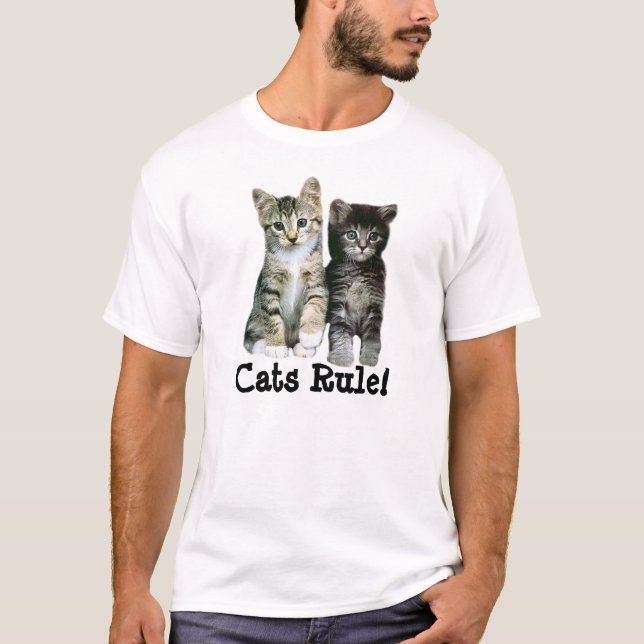 Kittens Unisex T-Shirt Cats Rule! (Front)