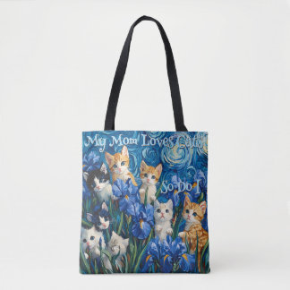 Kittens Van Gogh Style Vibe Aesthetic Tote Bag
