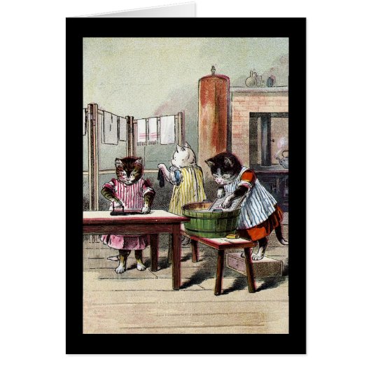 Kittens Washing Their Mittens (Front)