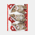 Grumpy Christmas Cat Fleece Blanket | Zazzle.com