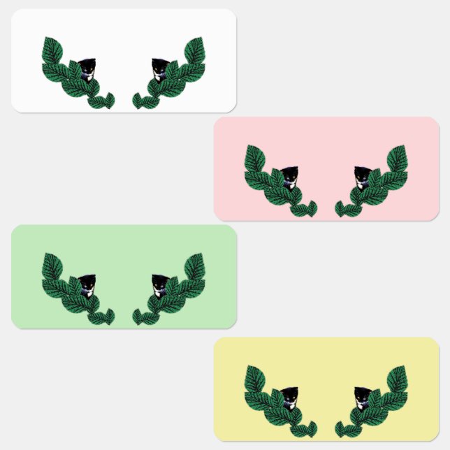 Kittens with Leaves Labels (Group)
