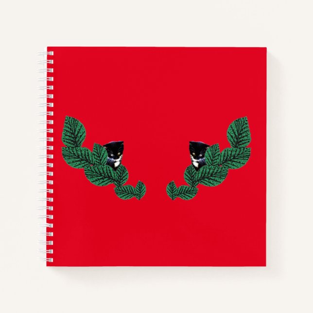 Kittens with Leaves Notebook (Front)