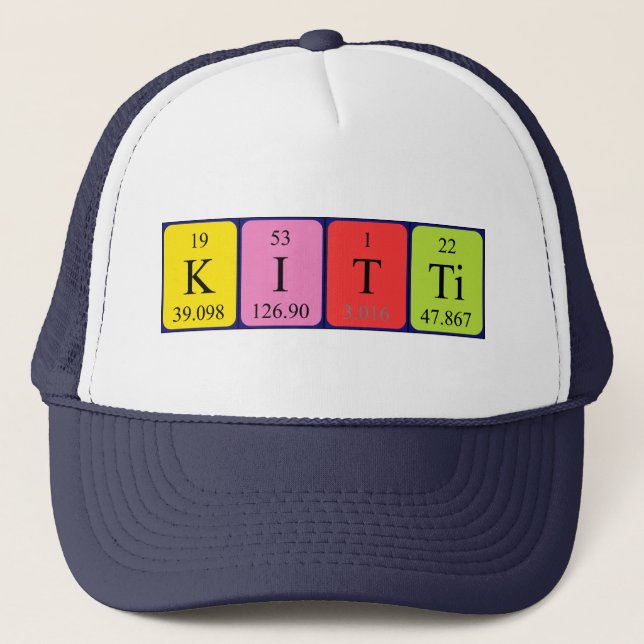 Kitti periodic table name hat (Front)