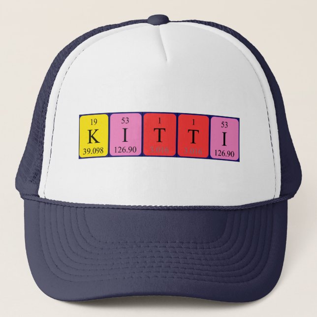 Kitti periodic table name hat (Front)