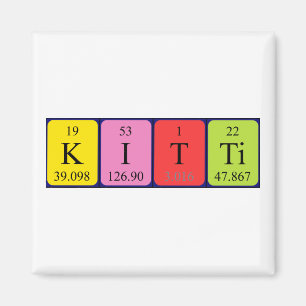 Kitti periodic table name magnet
