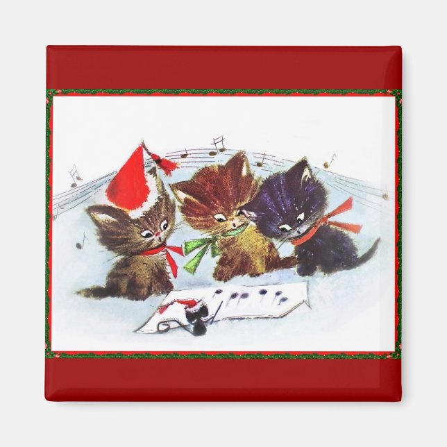 Kitties and Maestro Mouse Magnet (Front)