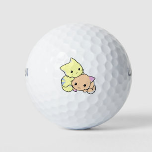 Kitties Cartoon Snuggle Cats Cute Kittens Golf Balls