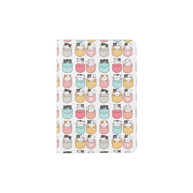 Kitties In Pockets Passport Holder (Front)