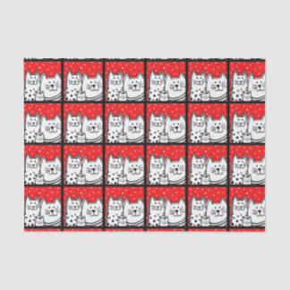 Kitties In Red Tissue Paper
