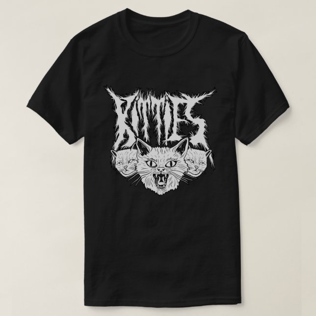 Kitties - Metal Style T-Shirt (Design Front)