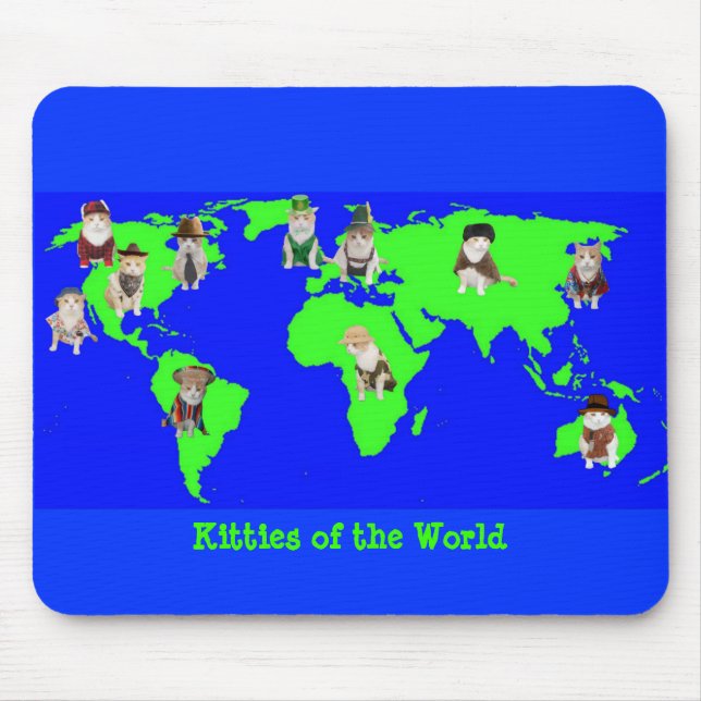 Kitties of the World Mouse Pad (Front)