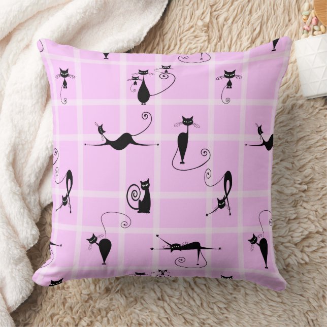 Kitties Throw Pillow (Blanket)