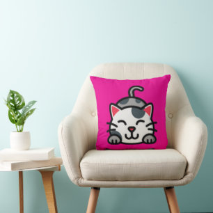 Kitty 16x16 Throw Pillow