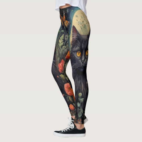 Kitty a_prowling Leggings _ Cute