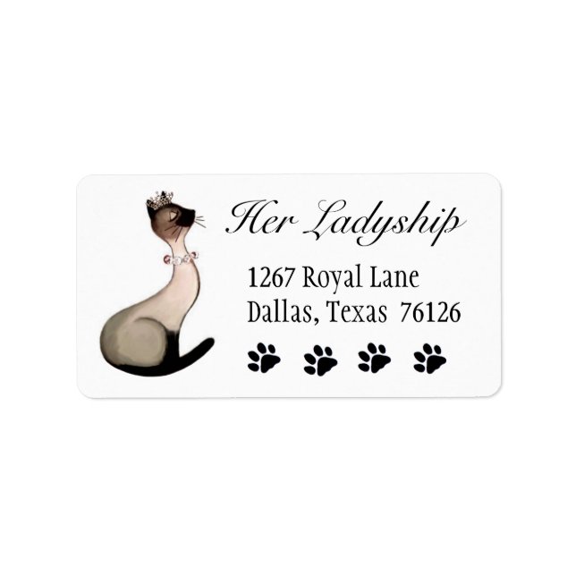 Kitty Address Label (Front)