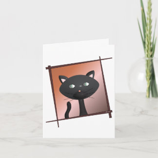 Kitty and chopsticks note card