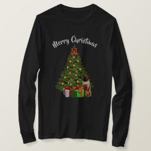 Kitty and Christmas Tree T-Shirt