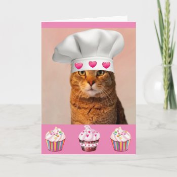 Kitty And Cupcakes Birthday Card by Therupieshop at Zazzle