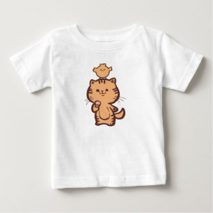 Kitty and Little chicken Baby T-Shirt