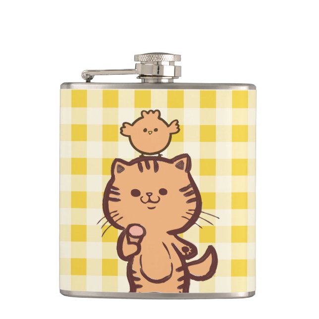 Kitty and Little chicken Flask (Front)