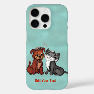 Kitty and Puppy , Edit Your Text iPhone 16 Pro Case