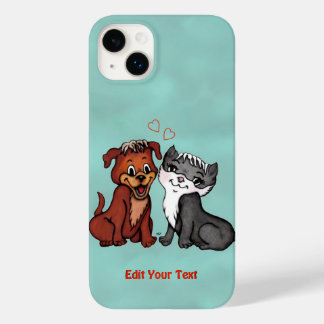 Kitty and Puppy , Edit Your Text Case-Mate iPhone 14 Plus Case