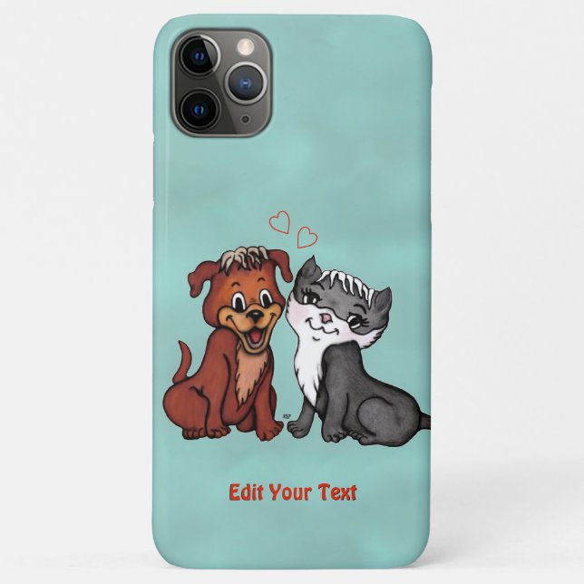 Kitty and Puppy , Edit Your Text Case-Mate iPhone Case (Back)