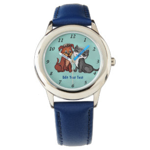 Kitty and Puppy , Edit Your Text Watch