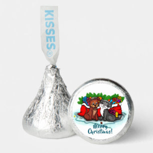 Kitty and Puppy , Happy XMas Hershey®'s Kisses®