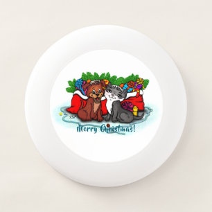 Kitty and Puppy , Happy XMas Wham-O Frisbee