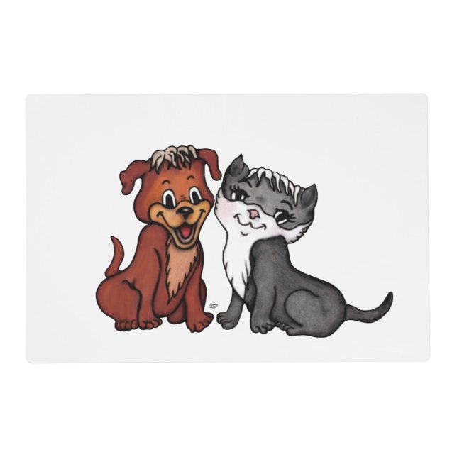 Kitty and Puppy Pet Mat (Front)