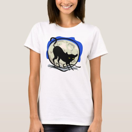 Kitty and the Full Moon T_Shirt