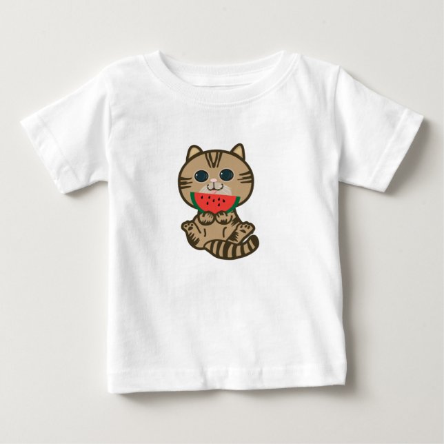 kitty and watermelon baby T-Shirt (Front)
