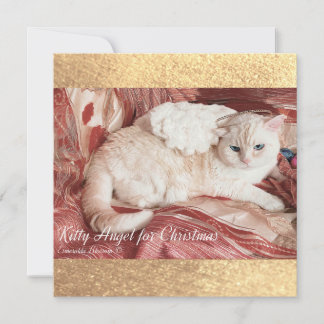 Kitty Angel for Christmas Note Card