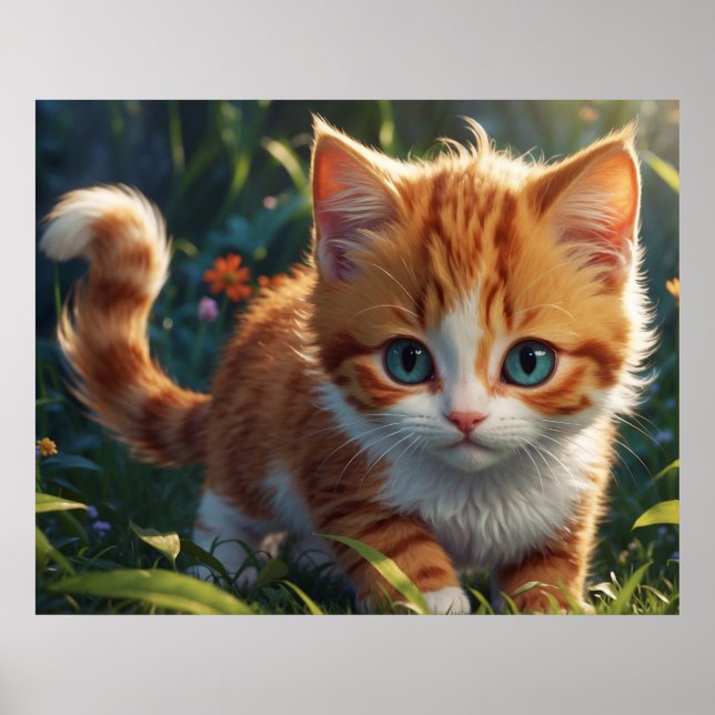 *~* Kitty AP68 5:4 Feline Kitten Cat Ready Poster (Front)