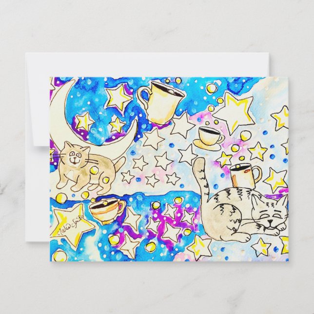 Kitty Art Note Card (Front)
