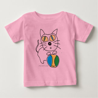 Kitty Beach Ball Infant Long Sleeve Baby T-Shirt