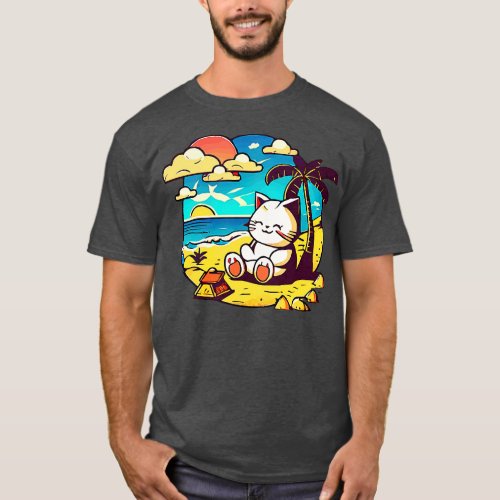 Kitty Beach Vacay T_Shirt