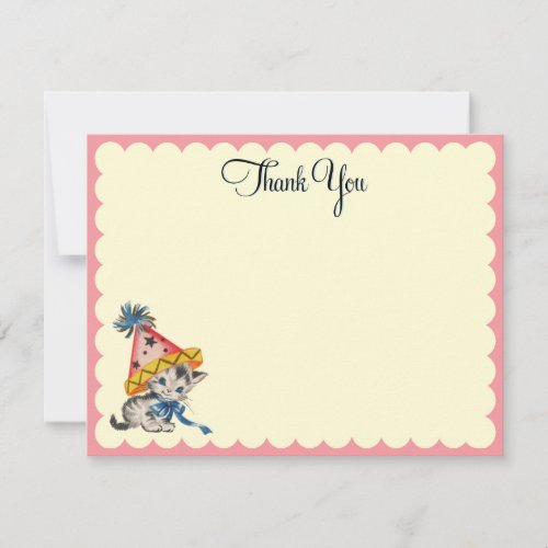 Kitty Birthday     Flat Thank You Notes