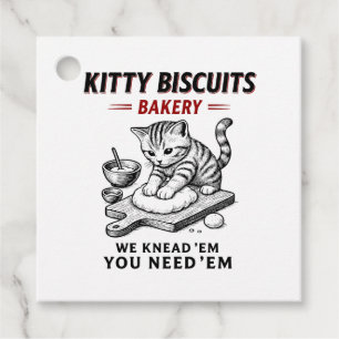 Kitty Biscuits Bakery Favor Tags