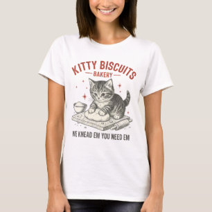 Kitty Biscuits Bakery   Funny Cat Baking Pun T-Shirt
