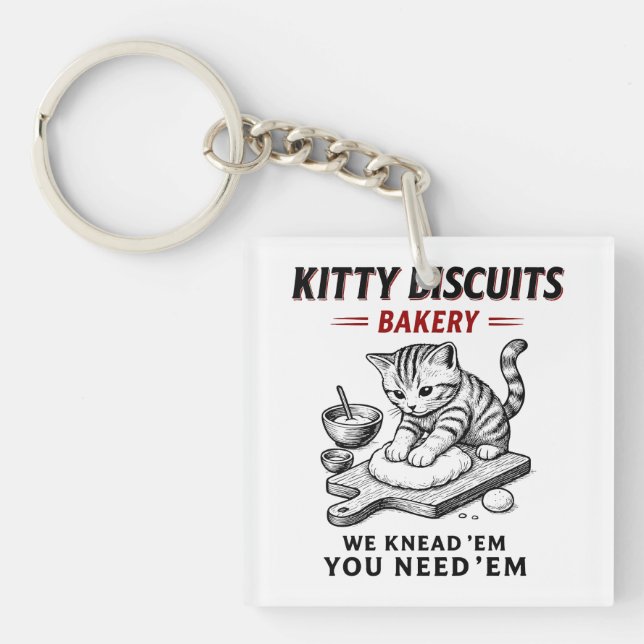 Kitty Biscuits Bakery Keychain (Front)