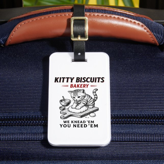 Kitty Biscuits Bakery Luggage Tag (Front Insitu 2)