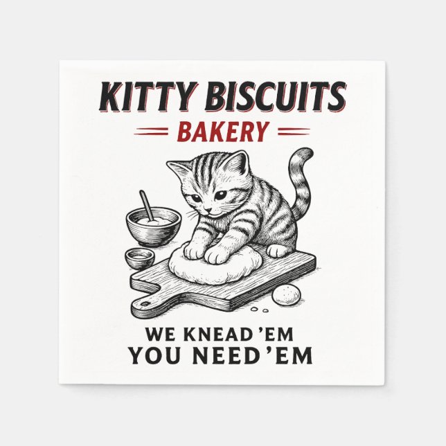Kitty Biscuits Bakery Napkins (Front)