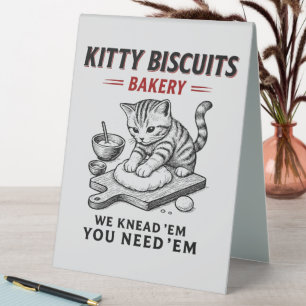 Kitty Biscuits Bakery Table Tent