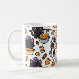 Kitty Biscuits Black Cat Baking Halloween Cookies Coffee Mug